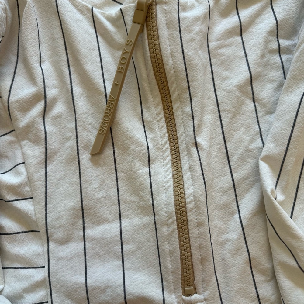 Boys and Arrows One piece Striped White Long Sleeve Bodysuit - Picture 10 of 10